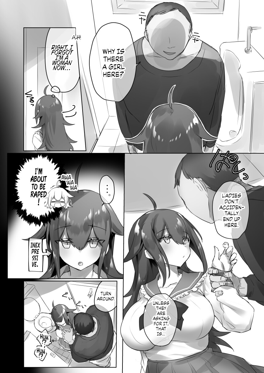 hentai manga A Tale of How a Genderbent Guy Mistakenly Entered the Boy\'s Toilet, Got Fondled by a Pervert and Became Addicted to Soiling Himself During Sex.